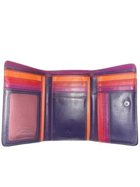 Mywalit Medium Matinee Leather Wallet - Sangria Multi (EUC)